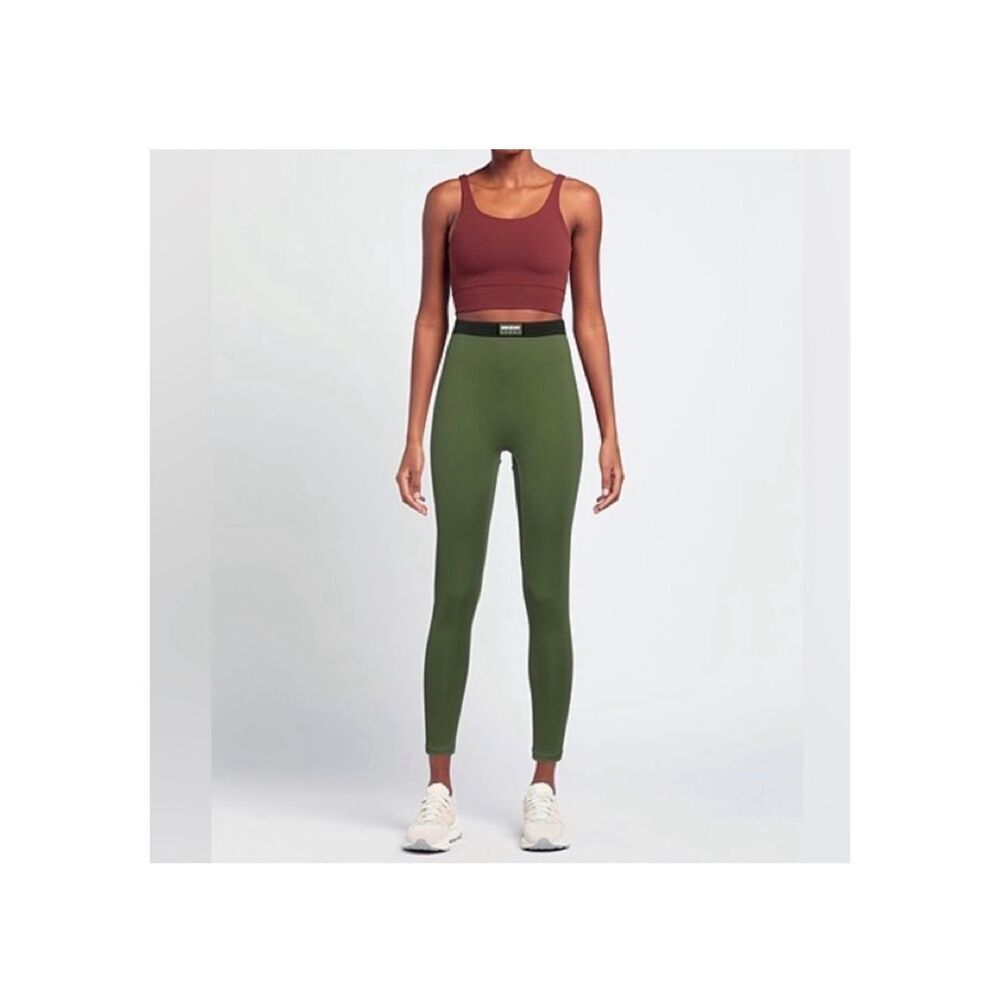 ADAM SELMAN SPORT Moss Green Workout Leggings-XS